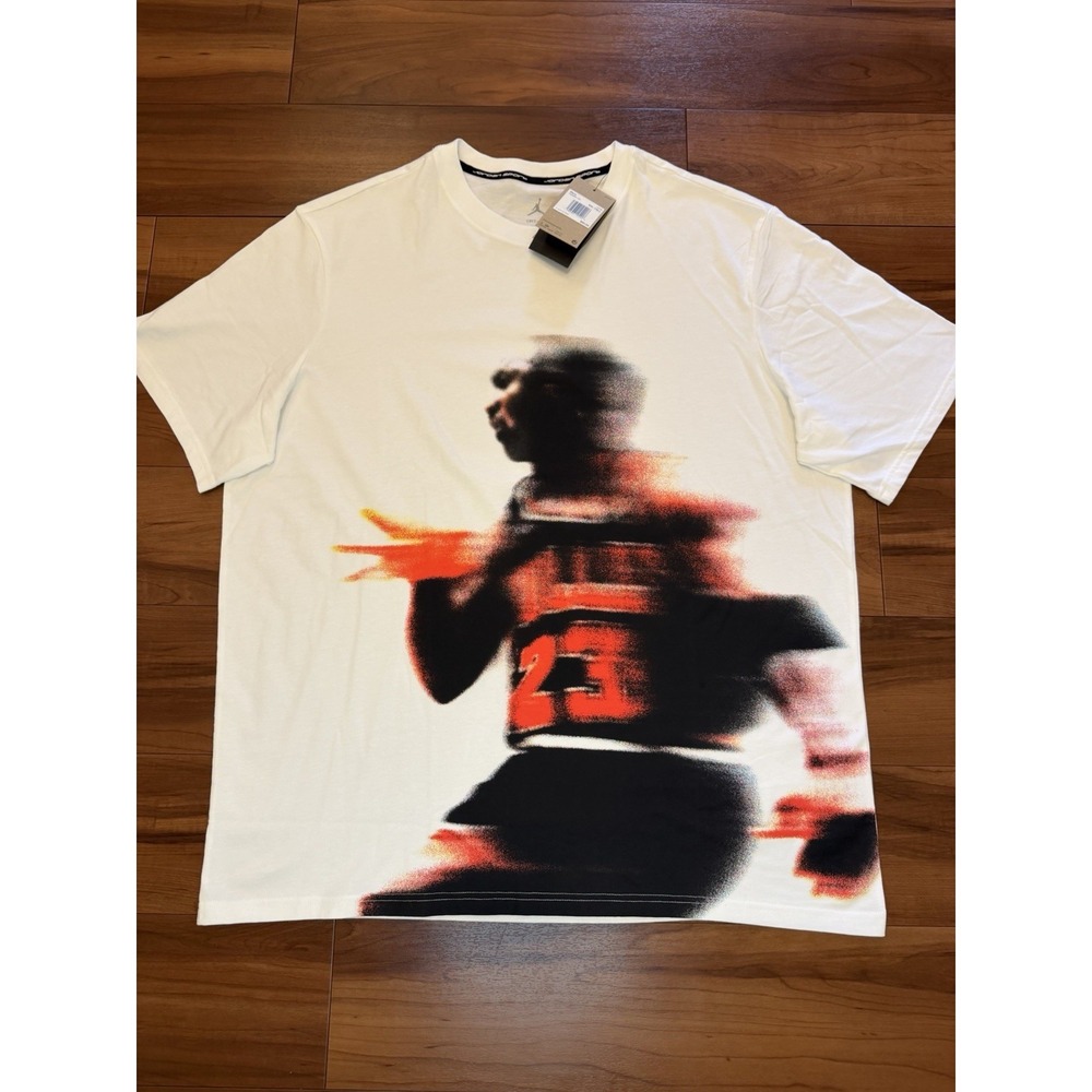 Nike Jordan Sport Dri-Fit T-Shirt MJ Graphic White HQ8966-100 Mens Size 2XL-Tall - Picture 4 of 9